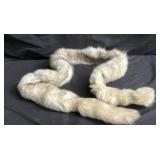 White faux fur scarf