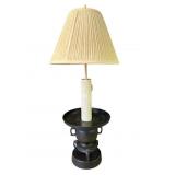 Vintage metal Asian style table lamp