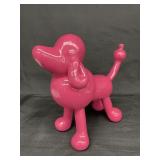 Pink poodle baloon dog statue