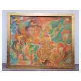 Large vintage oil on canvas Yury Chudnovsky