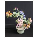 Vintage glass jade tree