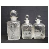 Box of crystal decanters