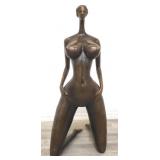 Cast bronze nude sculpture