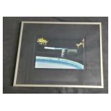 Signed and dated photograph under glass