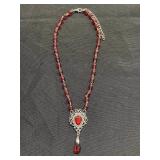 Red beaded necklace