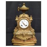 Antique spelter mantel clock