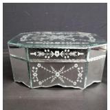 Glass covered jewelry box
