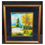 Unsigned oil painting on board