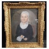 Antique signed dated pastel drawing