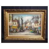 Signed J. Lombard oil painting on canvas-gift