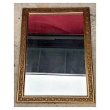 Vintage wood framed wall mirror