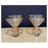 Pair of crystal glasses