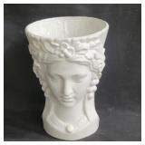Italian ceramic figural planter 8"diam x 11"h
