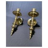 Vintage brass wall sconces candle holders