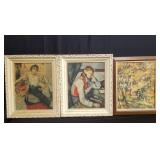 Group of 3 prints on boards