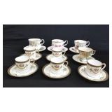 Group of tea cups and saucers