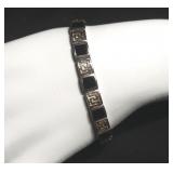 Sterling silver bracelet with Onyx stones