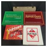 Group of vintage board games