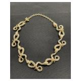 Gold-tone snake necklace