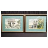 Pair of framed prints