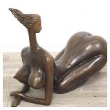 Cast bronze nude sculpture