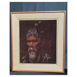 Signed Kase painting on velvet