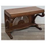 Diminutive antique oak console table