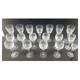 Group of crystal stemware glasses