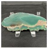 Teal geode stone