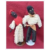 Pair of antique Black Americana cloth dolls
