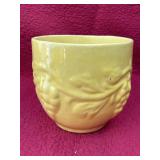 Vintage yellow ceramic planter