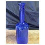 Vintage Holmegaard style blue glass vase