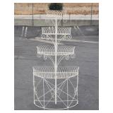 Outdoor metal 4 tier plant stand