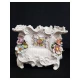 Vintage porcelain floral planter