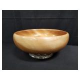 Vintage sterling base and wood bowl