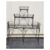 Outdoor 3 tier metal wire plant rack