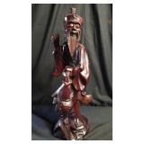 Asian style carved wood figurine