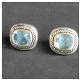 David Yurman 14k gold and sterling topaz