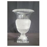 Lalique style vase 12"h x 8"diam