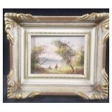 Signed vintage oil painting on artist board