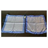 2 Faconnable Italy silk handkerchiefs