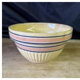 Vintage yellow ware ceramic bowl