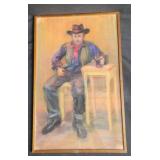 Eleanor M. Lukits signed pastel on paper