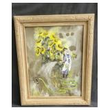 Oil on board, signed Laurie Manzano