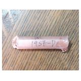 Uncirculated roll of 1957-D Lincoln Wheat Cent