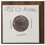 1872 US Shield Nickel coin