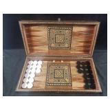 Inlaid back gammon board game