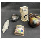 Box of miscellaneous vase, jar, etc