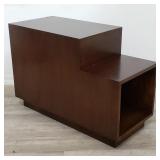 Walnut step end table