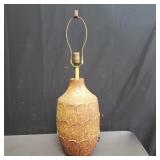 Mid-century modern pottery vase table lamp